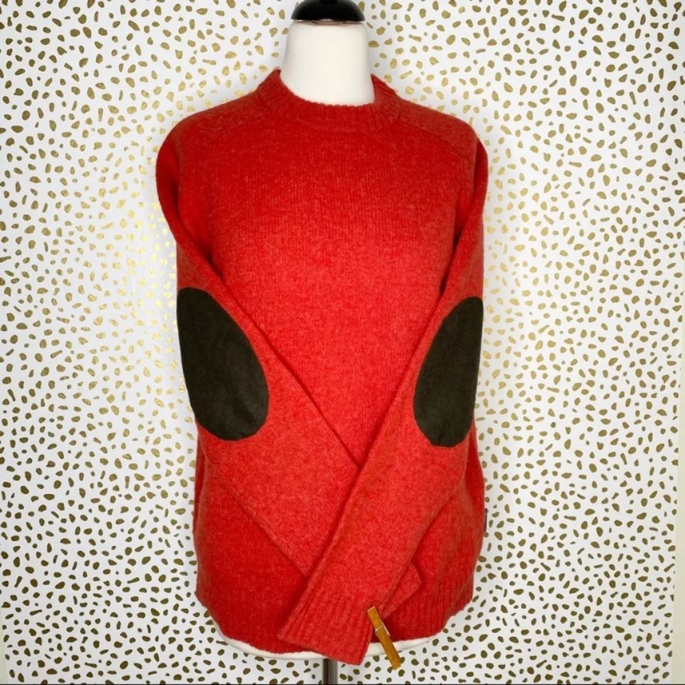 Woolrich orange elbow patch sweater - Picture 2 of 3